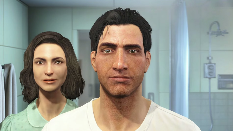 The player and their spouse in Fallout 4